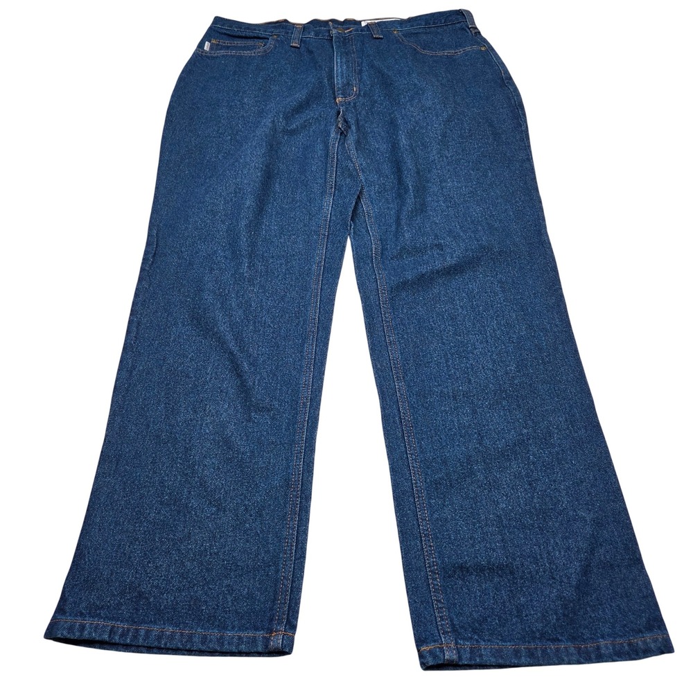 Carhartt B31 Relaxed Fit Jeans Mens 38x32 Dark Wash Blue Denim Straight Leg
